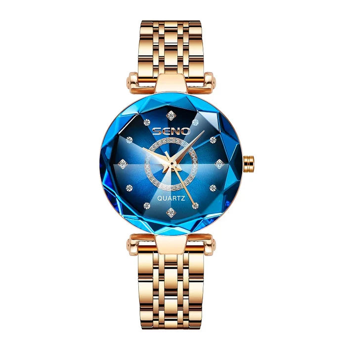 Relógio Feminino Diamante Luxo Anti Impacto e a Prova D'água
