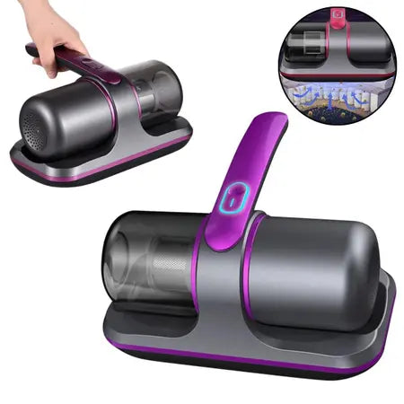 Aspirador Portátil Anti-ácaro Esterilização Luz Uv Sem Fio Cor Rose