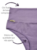 Kit 7 Calcinhas Gabi Algodão Cós Duplo Confortável Baixa Compressão Pós Parto