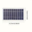 Placa Solar 6v 6w Com Usb Para Camping/carrega Celular + BRINDE
