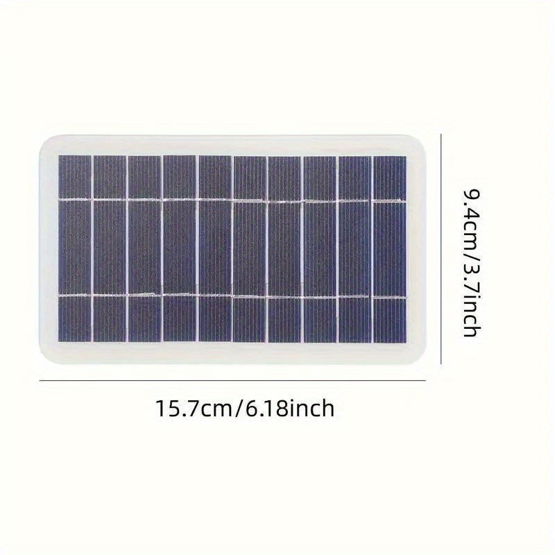 Placa Solar 6v 6w Com Usb Para Camping/carrega Celular + BRINDE