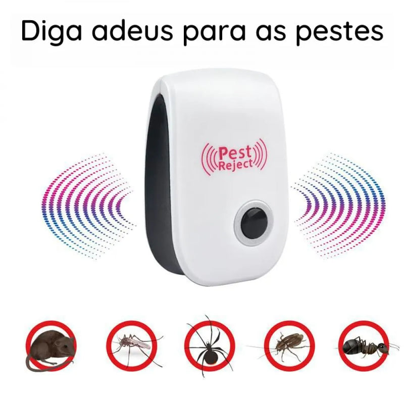 Kit 3 Repelente Eletrônico Pest Reject - Proteção Eficaz Contra Pragas e Dengue