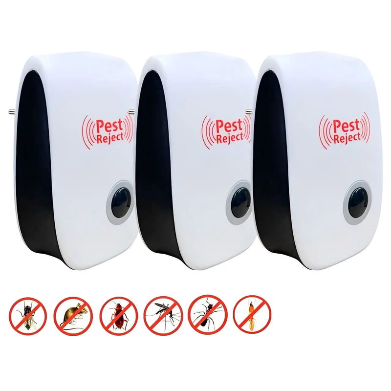 Kit 3 Repelente Eletrônico Pest Reject - Proteção Eficaz Contra Pragas e Dengue