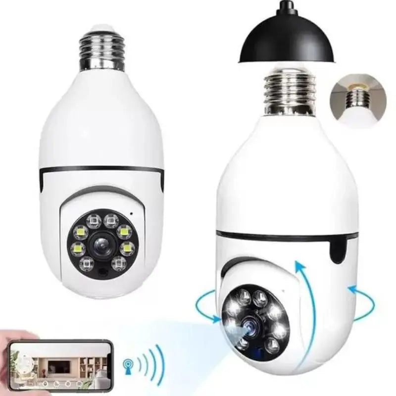Câmera de Segurança Qkz KZ-818 Lâmpada Ip Wifi com Visão Noturna