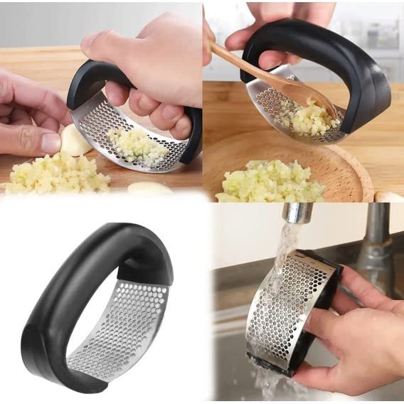 Kit triturador de alho em aço inoxidável ABS - KIT 2 PEÇAS