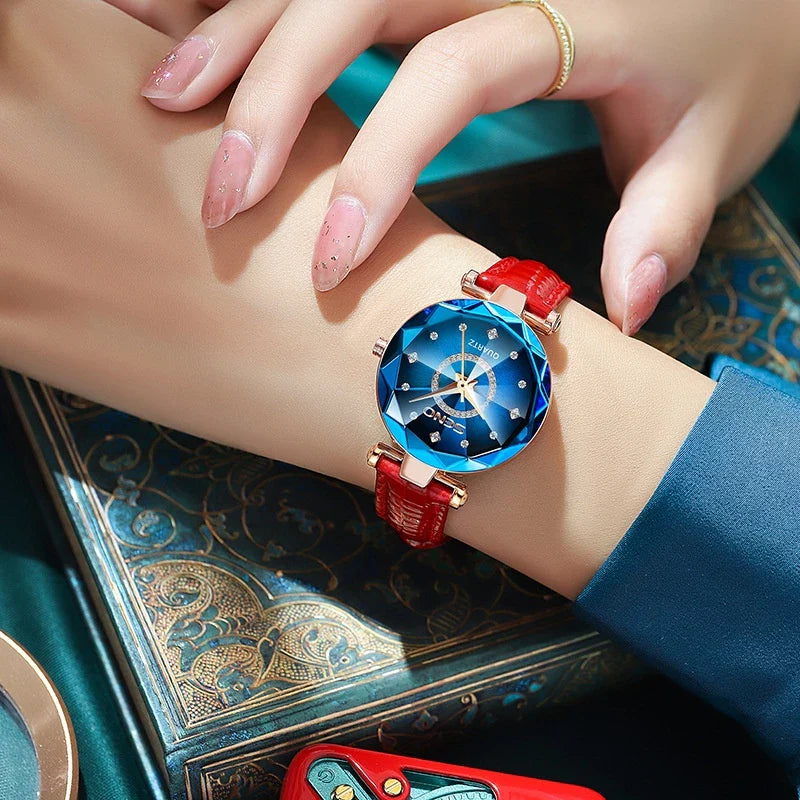 Relógio Feminino Diamante Luxo Anti Impacto e a Prova D'água
