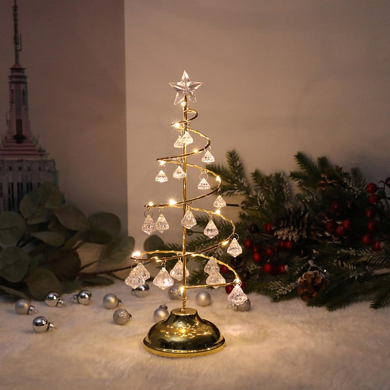 Arvore de Natal Espiral LED Natalina Decoraçao Luminoso - Estrela Enfeite