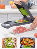 Cortador de legumes 16 em 1, cortador de vegetais de 8 lâminas - Compre 1 Leve 2 Unidades