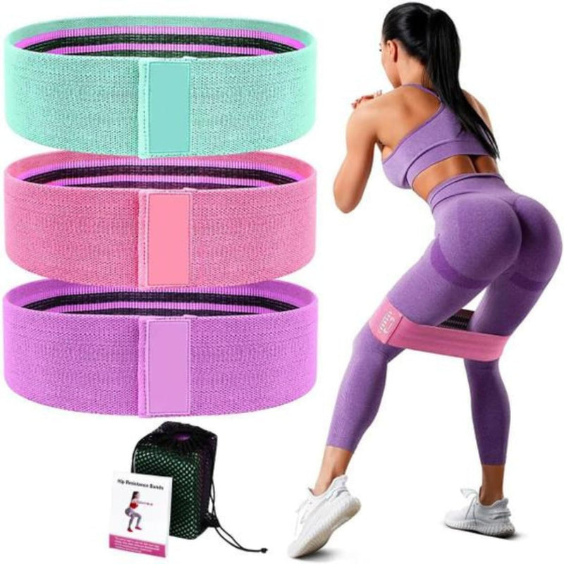 Kit 3 Faixa Elástica Hip Band Resistance Mini Band Treino Exercicio Academia Em Casa Fitness Treino Perna Glúteos Musculação Yoga Fortalecimento Pilates Fisioterapia