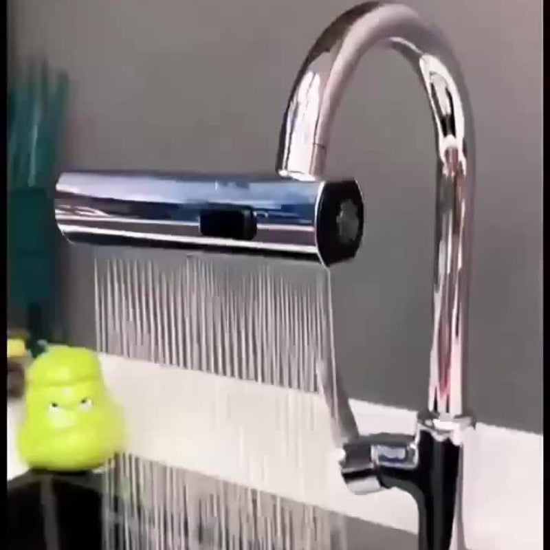 Torneira de cozinha contemporânea em cascata com 3 modos de jato