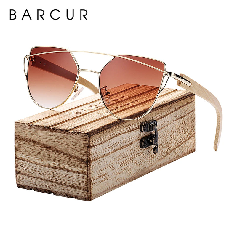 Óculos De Sol Feminino Barcur Gold - Visão Nítida