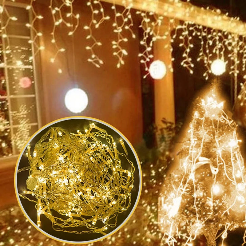Decoração com luzes de Natal