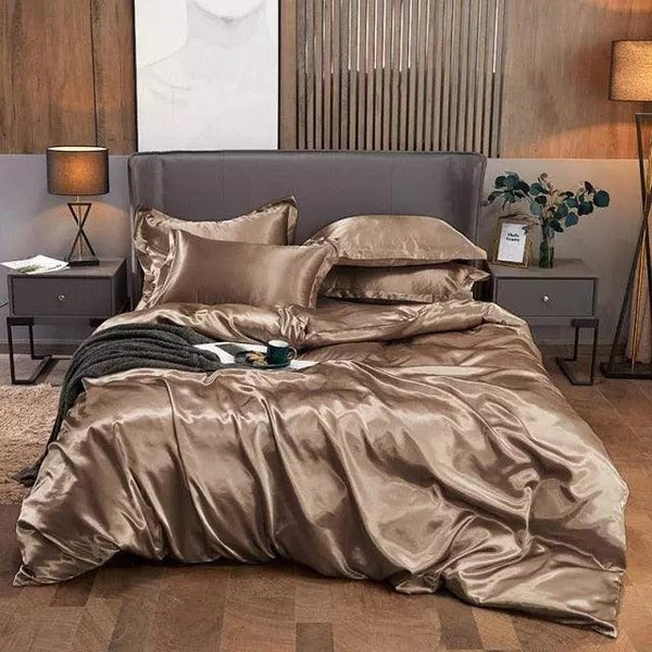 Conjunto Completo de Roupas de Cama de Cetim