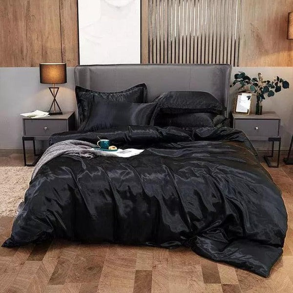 Conjunto Completo de Roupas de Cama de Cetim