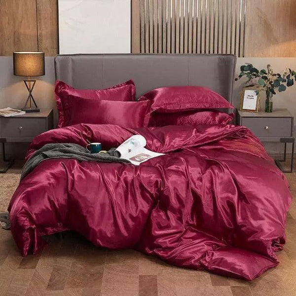 Conjunto Completo de Roupas de Cama de Cetim