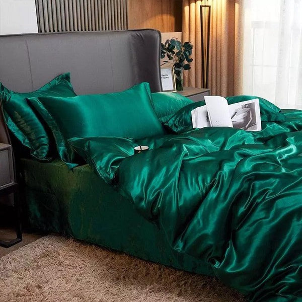 Conjunto Completo de Roupas de Cama de Cetim