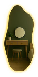 Espelho 170x70 Orgânico Led Grande Corpo Inteiro Luxo Moldur Moldura led branco quente