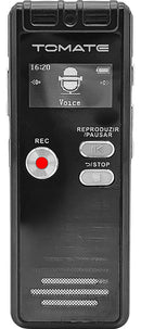Gravador De Voz Profissional Portátil Digital Tomate 8gb Cor Preto
