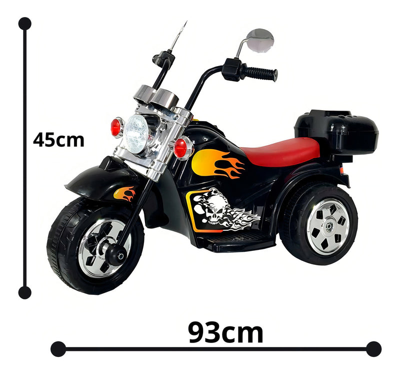 Moto Motinho Elétrica Infantil Tipo Harley Bateria 6 V Preta Cor Preto Zippy Toys