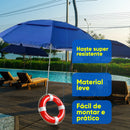 Guarda Sol Gigante 2,40m Praia Piscina Tecnologia Uv 2024