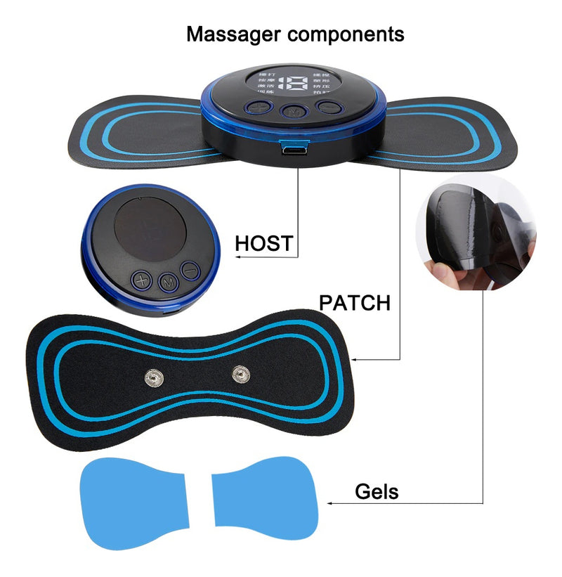 EMS Massageador Elétrico Cervical Portátil  Carregamento Usb