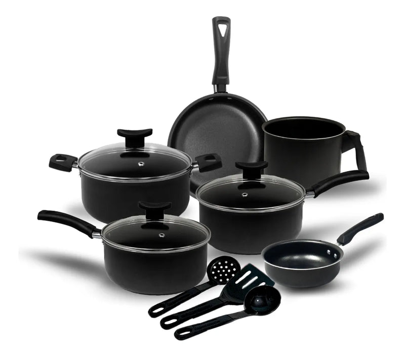 Conjunto Panelas Antiaderente 10 Peças Teflon Várias Cores