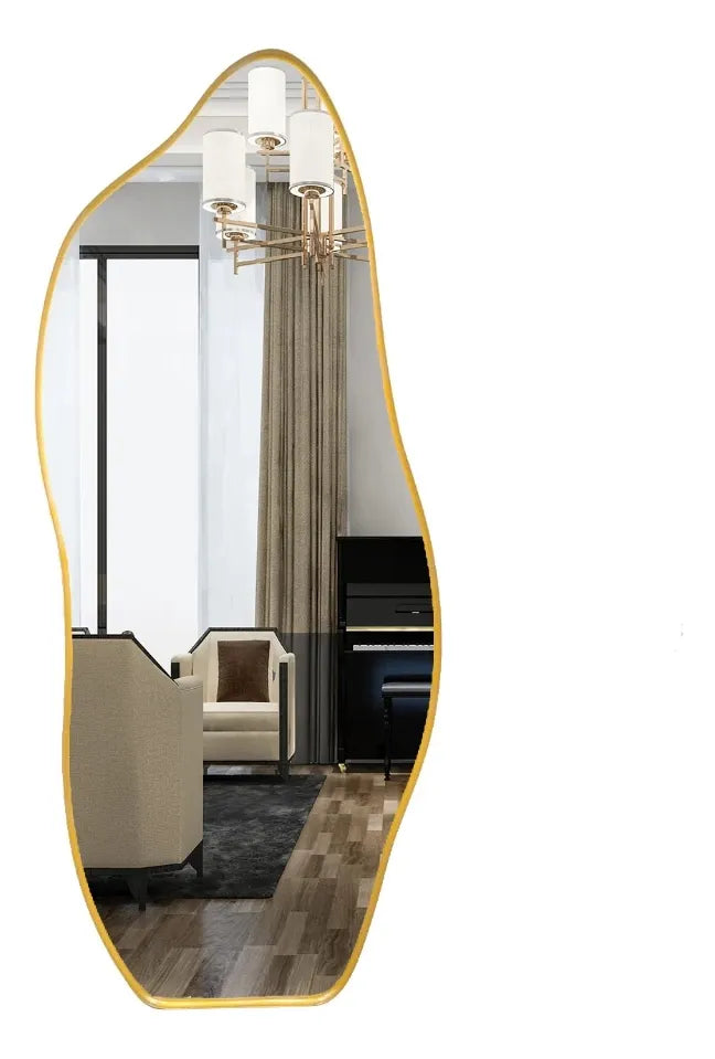 Espelho 170x70 Orgânico Led Grande Corpo Inteiro Luxo Moldur Moldura led branco quente