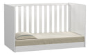 Mini Berço Vira Cama Americano 1344 com Colchão – Branco