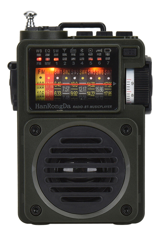 Televisor Rádio Musical Hrd-700 Am Fm Tf Leitor De Cartões