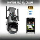 Kit 2 Câmera Segurança Ip Wifi P11-qq6 Lente Dupla 6mp App Icsee Cor Preto Estary Shop