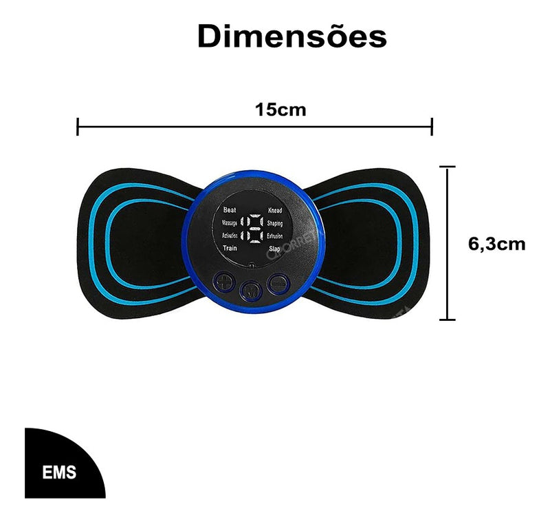 EMS Massageador Elétrico Cervical Portátil  Carregamento Usb