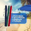 Guarda Sol Gigante 2,40m Praia Piscina Tecnologia Uv 2024