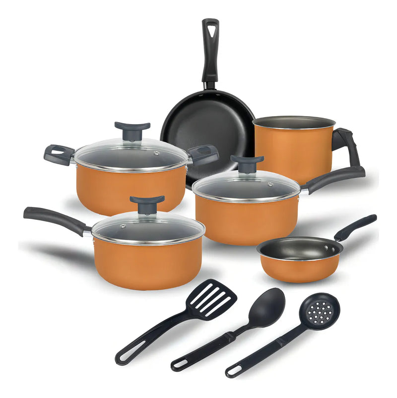 Conjunto Panelas Antiaderente 10 Peças Teflon Várias Cores