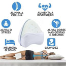 Kit 2 travesseiro pernas ortopédico almofada anatômica cor branco