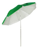 Guarda sol alumínio articulado 2,40m proteção sol silver coating verde listras Mor