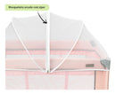 Berço Portátil Infantil Cercado – Rosa | Suporta até 15kg