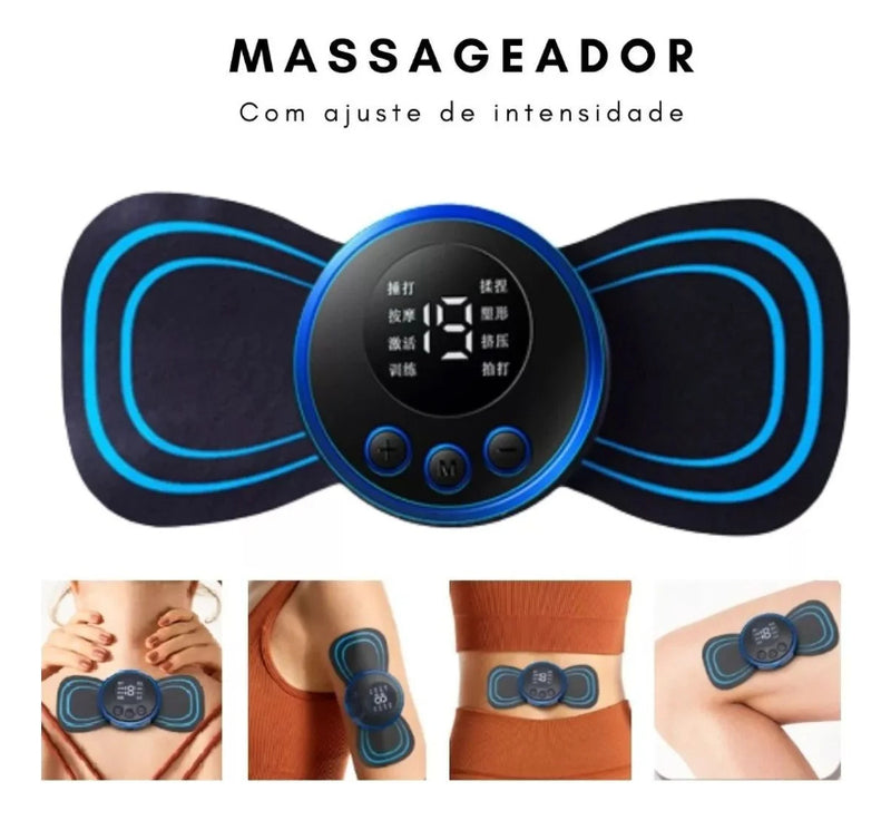 EMS Massageador Elétrico Cervical Portátil  Carregamento Usb