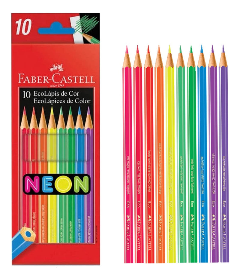 Lapis De Cor 24 Cores + Canetinha 12 + Neon Pastel Metalico