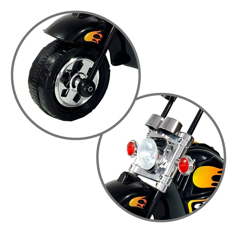 Moto Motinho Elétrica Infantil Tipo Harley Bateria 6 V Preta Cor Preto Zippy Toys