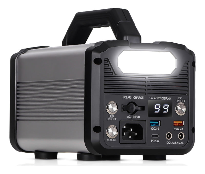 Gerador De Energia Portátil 200w 220v Solar Recarregável Usb
