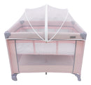 Berço Portátil Infantil Cercado – Rosa | Suporta até 15kg
