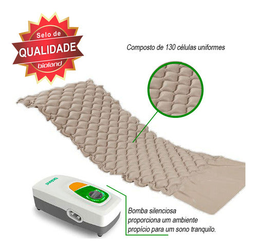 Colchão Pneumático Ortopédico Antiescaras Cp100 Bioland 220v