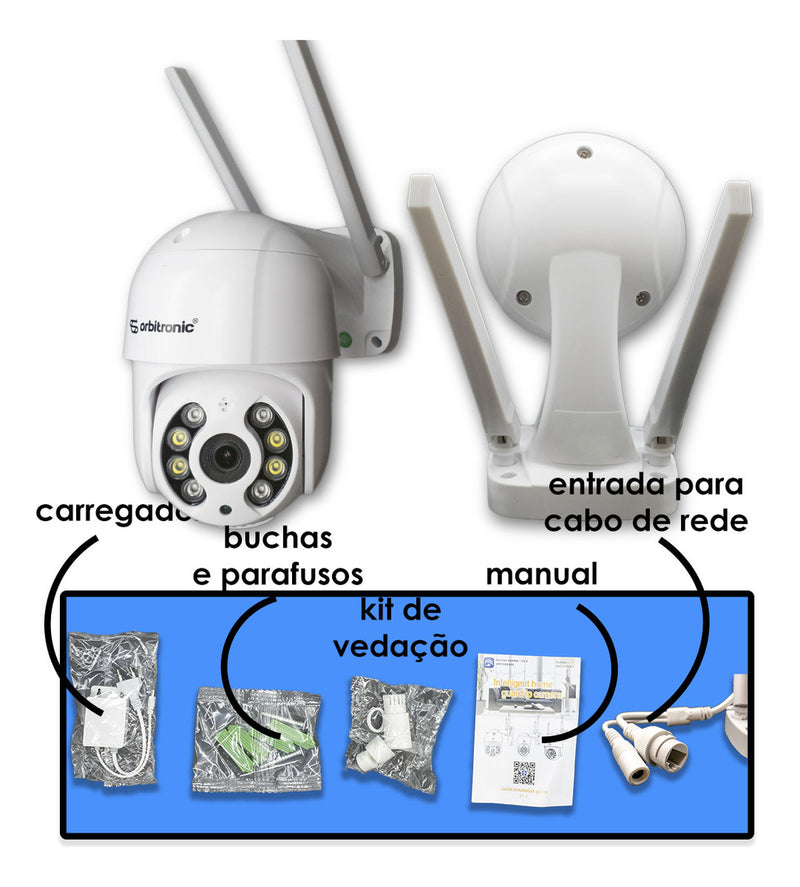 Câmera de segurança Orbitronic ORB776 com resolução 1080p branco