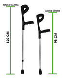 Muleta Ortopédica Canadense 120 Kg (par - 2un De Muletas)