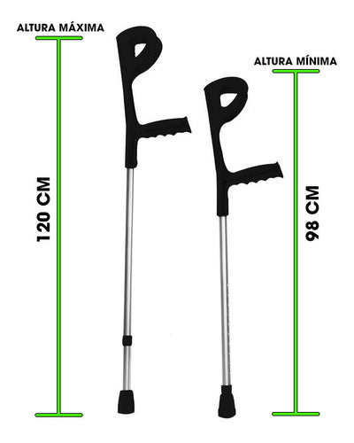 Muleta Ortopédica Canadense 120 Kg (par - 2un De Muletas)