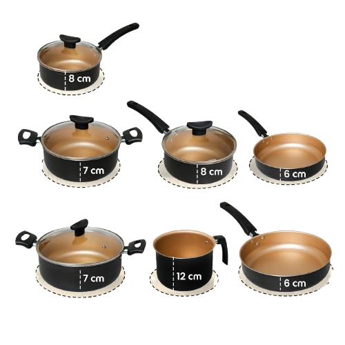 Conjunto Panelas Antiaderente 10 Peças Teflon Várias Cores