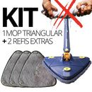 Mop Triangular Esfregão Rodo Mágico Giratório Com 2 Refil