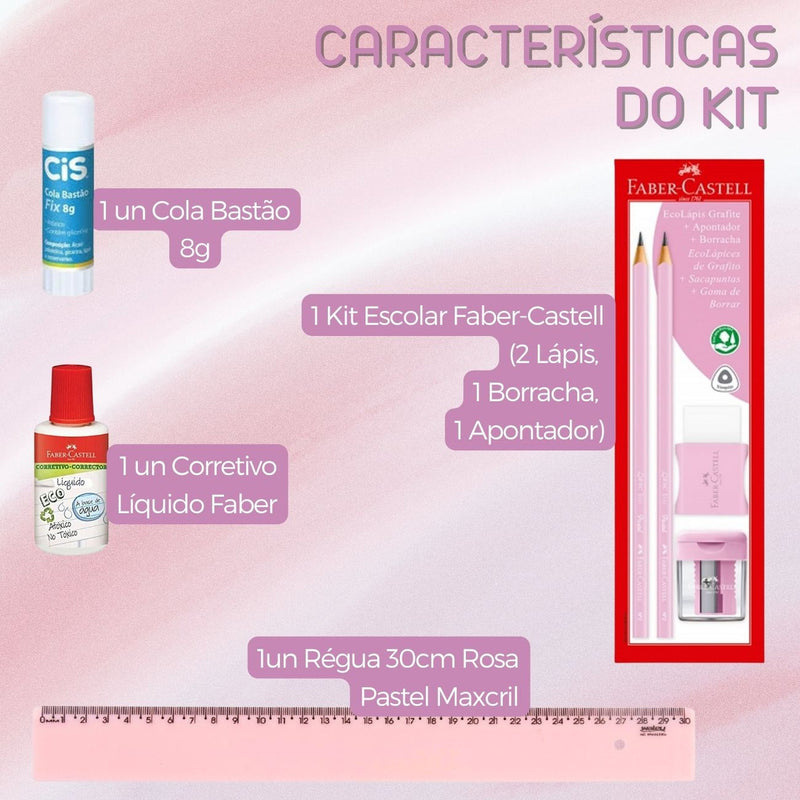 Kit Escolar Voltas Aulas 24 Itens Ensino Médio E Fundamental