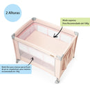 Berço Portátil Infantil Cercado – Rosa | Suporta até 15kg