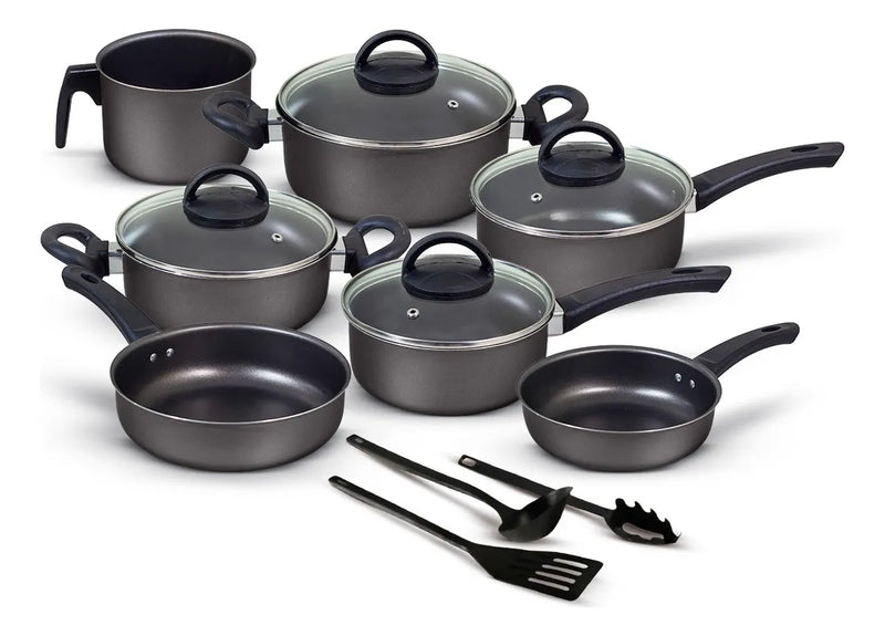 Conjunto Panelas Antiaderente 10 Peças Teflon Várias Cores